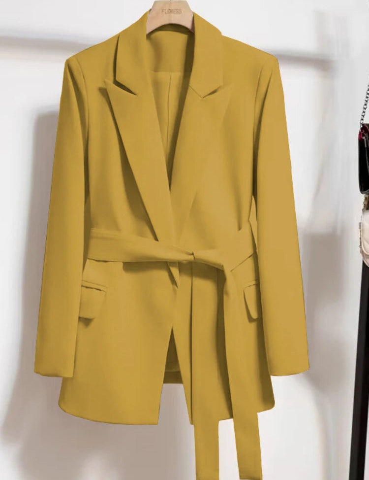 Black Blazer for Women - Stylish Tailored Fit Office Blazer with Belted Waist for Professional and Casual Wear 10