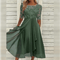 Elegant Evening Dress with Lace Details and 3/4 Sleeves | Semi Formal Gown for Women 1