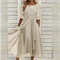 Elegant Evening Dress with Lace Details and 3/4 Sleeves | Semi Formal Gown for Women 7