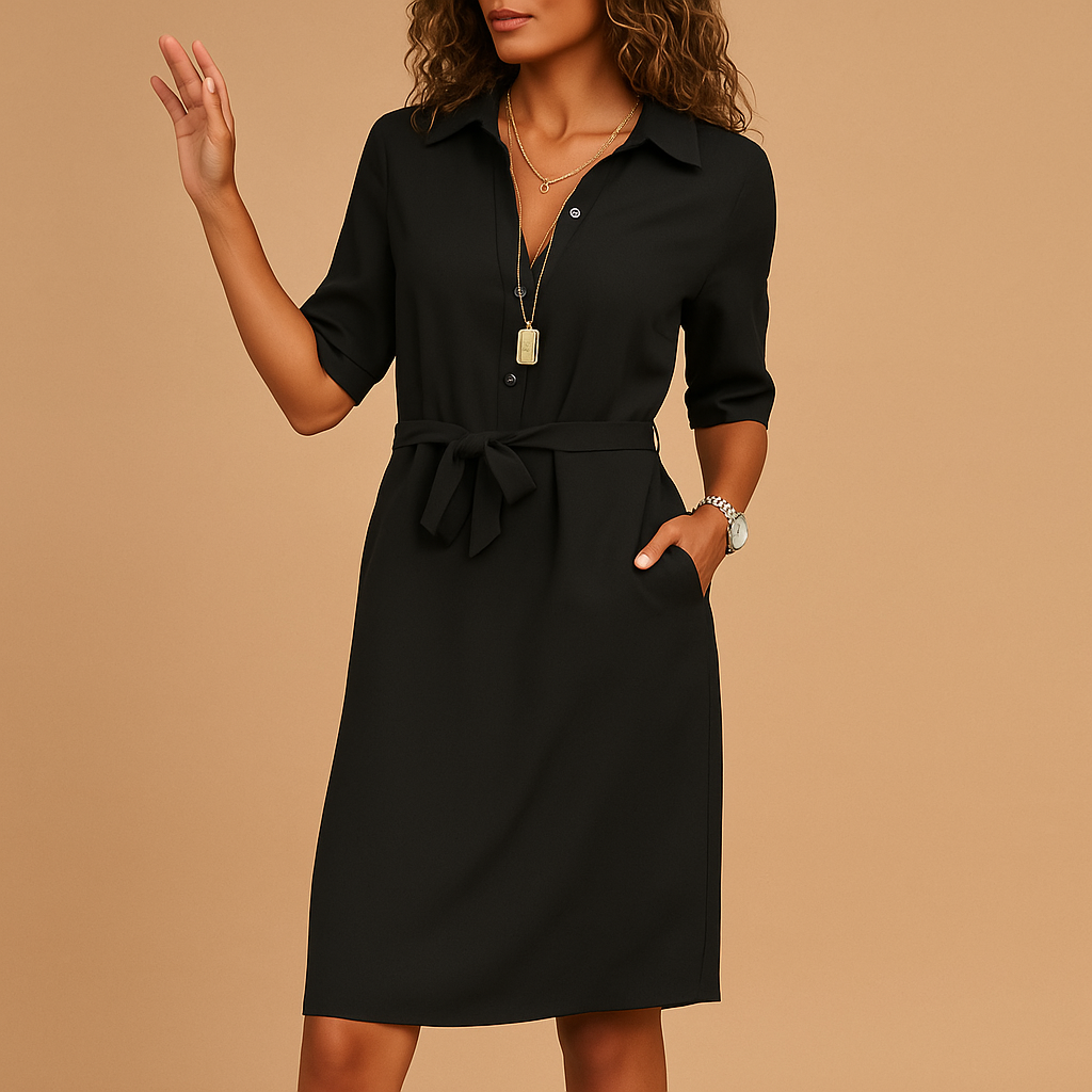 Elegant Fitted Casual Dress for Women Perfect for Office and Evening Wear 0