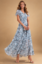 Elegant Floral Midi Dress for Women Slim Fit Summer Dress 2