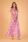 Elegant Floral Midi Dress for Women Slim Fit Summer Dress 4
