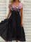Elegant Midi Cocktail Dress with Floral Top for Women’s Summer Evenings 1