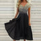 Elegant Midi Cocktail Dress with Floral Top for Women’s Summer Evenings 2