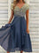 Elegant Midi Cocktail Dress with Floral Top for Women’s Summer Evenings 5