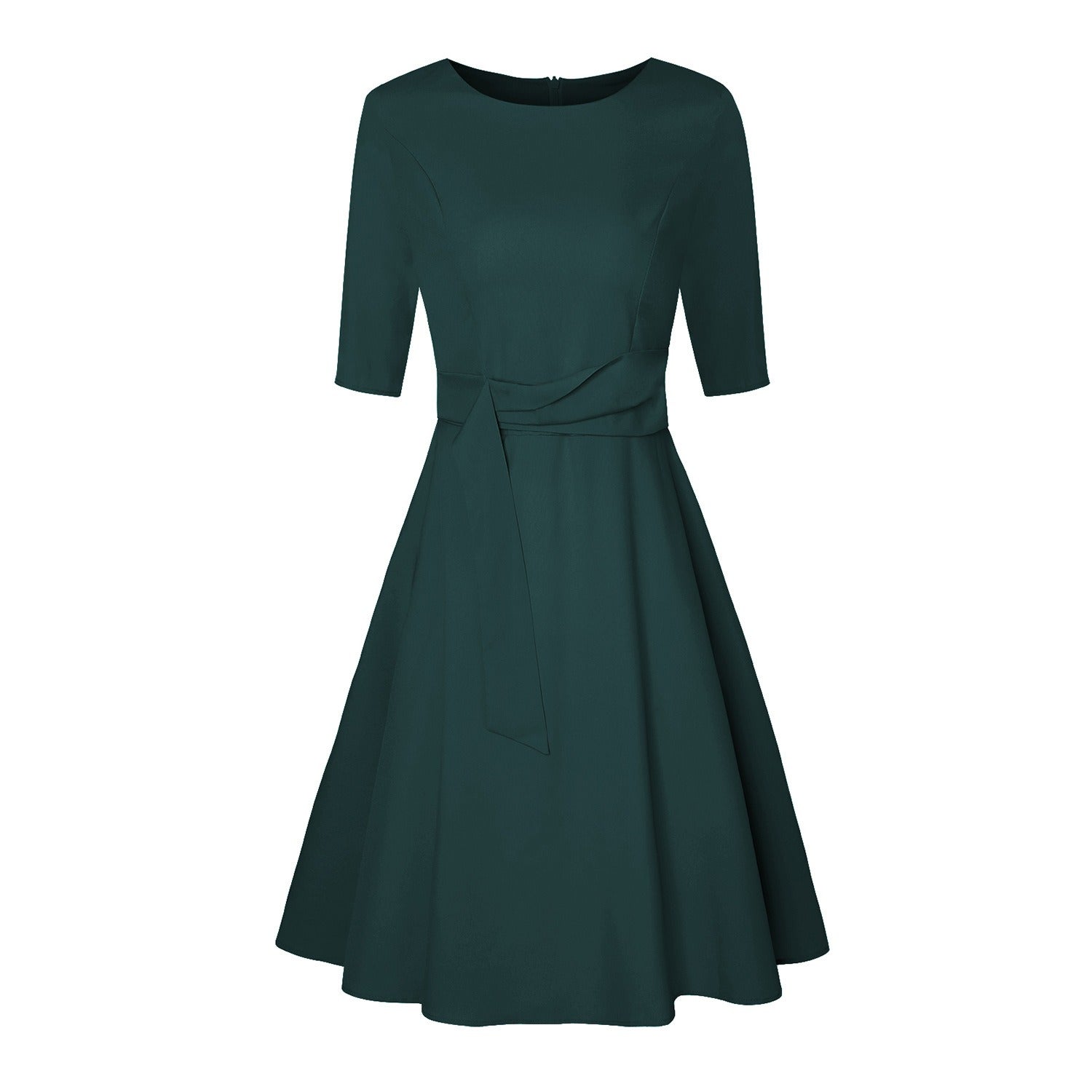 Elegant Midi Dress for Women with Bow Detail Versatile Office and Evening Wear 1