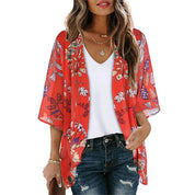 Elegant Printed Kimono Robe for Women - Lightweight Summer Cover-Up, Stylish Design for Casual or Special Occasions 0