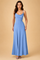 Elegant Sustainable Maxi Dress for Women with V-Neck and High Waist 1