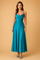 Elegant Sustainable Maxi Dress for Women with V-Neck and High Waist 3