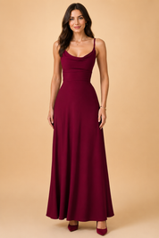 Elegant Sustainable Maxi Dress for Women with V-Neck and High Waist 7