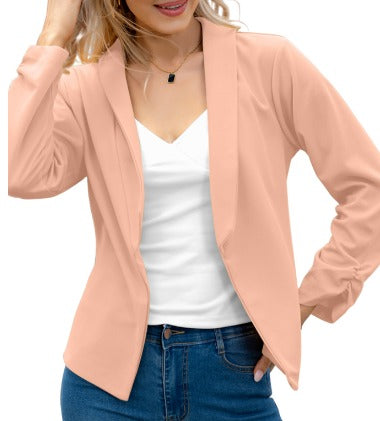 Elegant Women's Blazer - Open Front Stylish White or Black Blazer for Women, Perfect for Office and Casual Wear 1