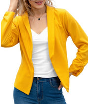 Elegant Women's Blazer - Open Front Stylish White or Black Blazer for Women, Perfect for Office and Casual Wear 2