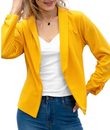 Elegant Women's Blazer - Open Front Stylish White or Black Blazer for Women, Perfect for Office and Casual Wear 2