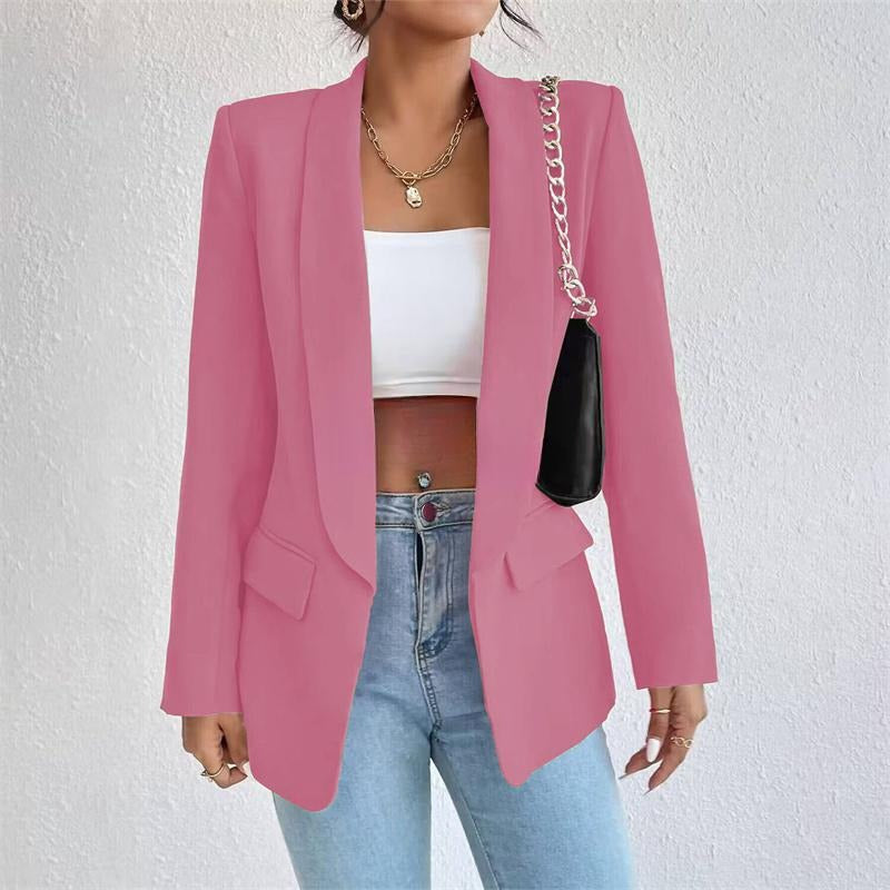 Elegant Women's Blazer - Open Front Stylish White or Black Blazer for Women, Perfect for Office and Casual Wear 4