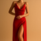 Elegant Women's Maxi Dress with V-Neckline for Summer Weddings and Formal Events 2