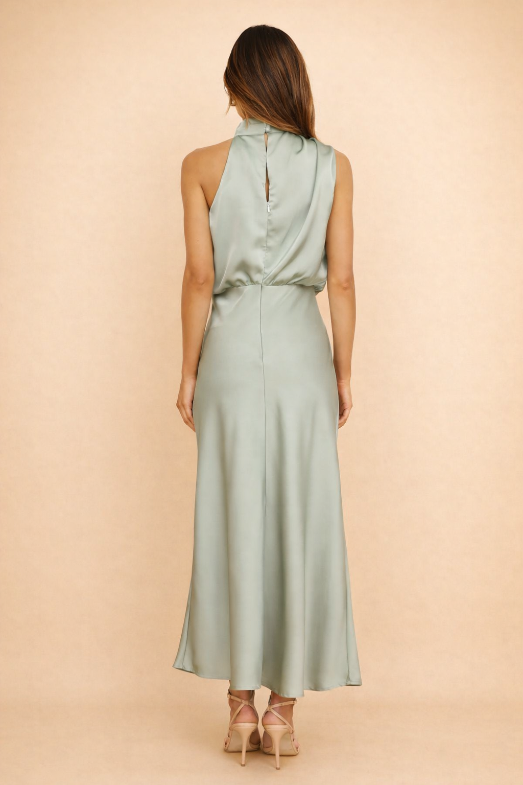 Elegant Women's Midi Dress One-Shoulder Evening Gown for Special Occasions 6