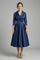 Elegant Women's Midi Dress with Wrap Neckline & Pleated Skirt for Formal & Casual Occasions 0