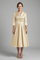 Elegant Women's Midi Dress with Wrap Neckline & Pleated Skirt for Formal & Casual Occasions 6