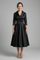 Elegant Women's Midi Dress with Wrap Neckline & Pleated Skirt for Formal & Casual Occasions 8