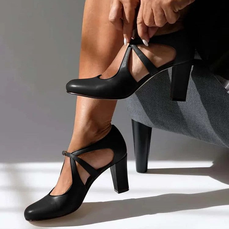 Elegant Women's Pumps with Adjustable Strap and Arch Support High Heel 3