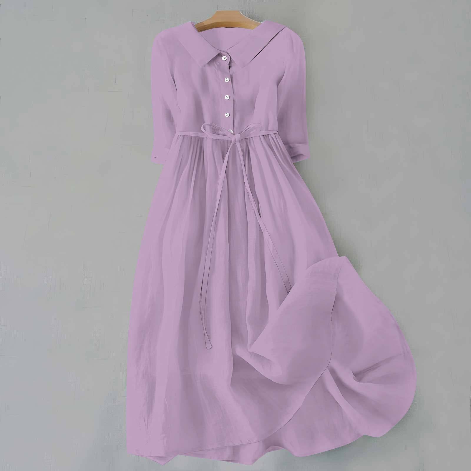 Elegant Women's Summer Dress Comfortable Fit Classic Silhouette for Warm Weather 6