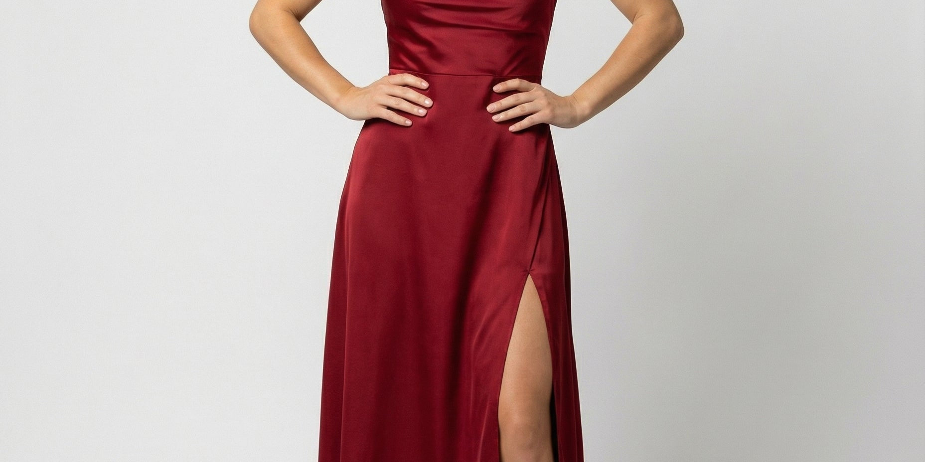 Elegant Women's Summer Maxi Dress with Leg Slit for Formal Weddings and Evening Wear 0