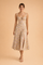 Elegant Women’s Waist-Defined Dress with Sweetheart Neckline and Side Slit 0