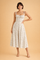 Elegant Women’s Waist-Defined Dress with Sweetheart Neckline and Side Slit 4