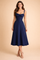 Elegant Women’s Waist-Defined Dress with Sweetheart Neckline and Side Slit 7