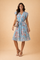 Floral Print Midi Sundress for Women Elegant Summer Casual Dress 2