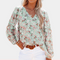 Long Sleeve Women's Blouse - Elegant Floral Print Casual Office Top 6