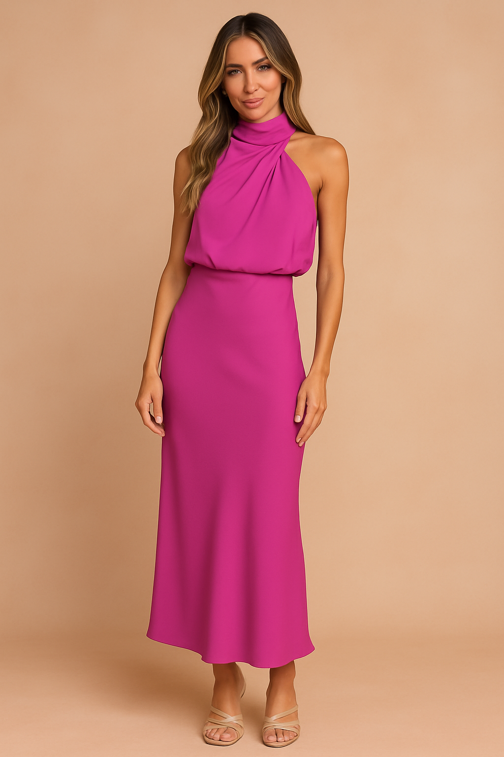 Madelyn | Elegant Women's Draped Midi Dress 5