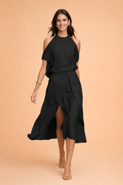 Off-the-Shoulder Midi Dress for Women Casual Elegant Summer Dress 1