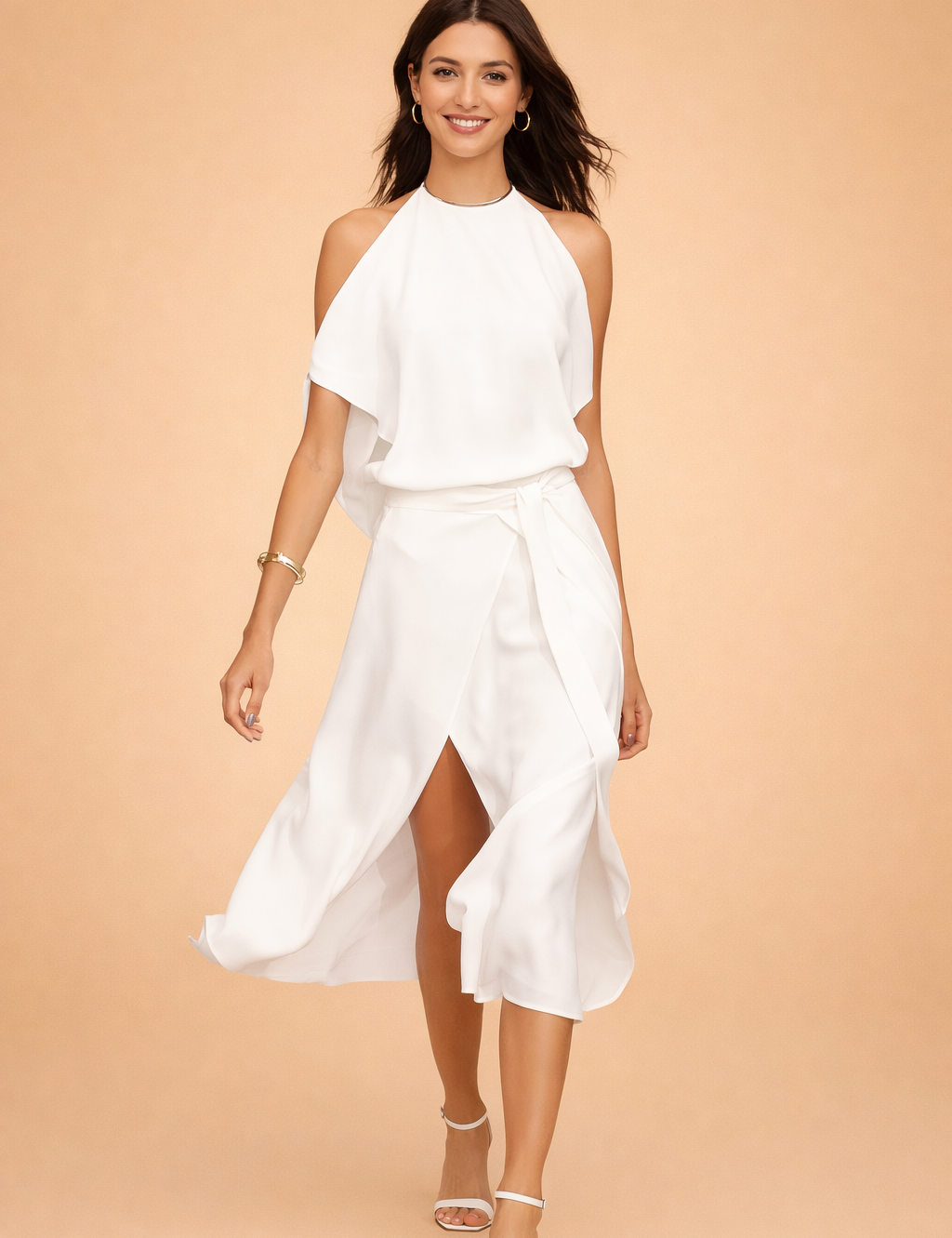 Off-the-Shoulder Midi Dress for Women Casual Elegant Summer Dress 2