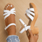 Orthopedic Alexandria Arch Support Woven Belt Buckle Wedge Sandals for Women 5