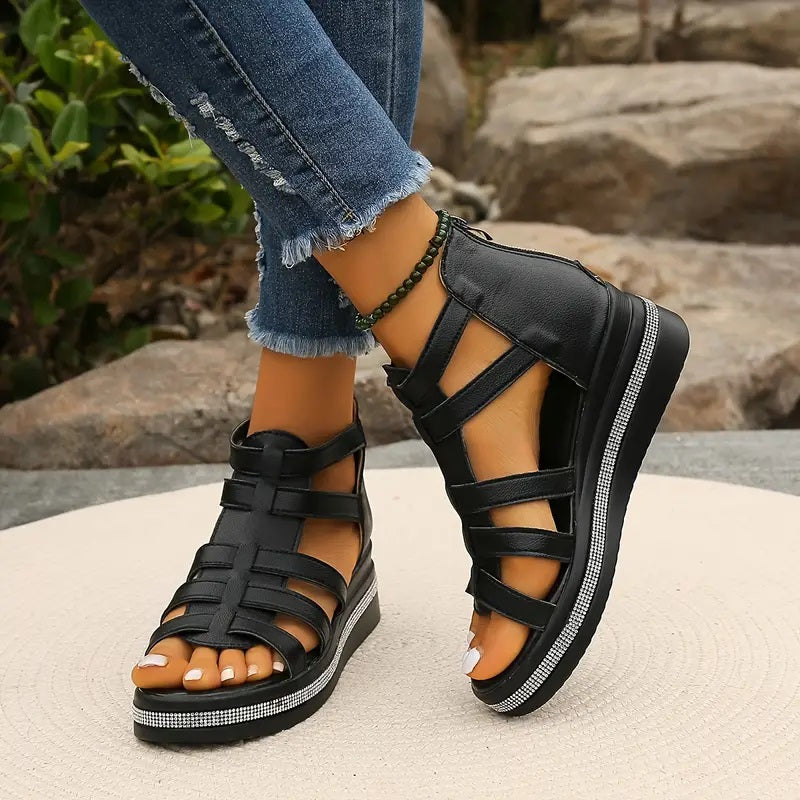 Orthopedic Women's High Heel Sandals with Arch Support for Stylish Summer Comfort 0
