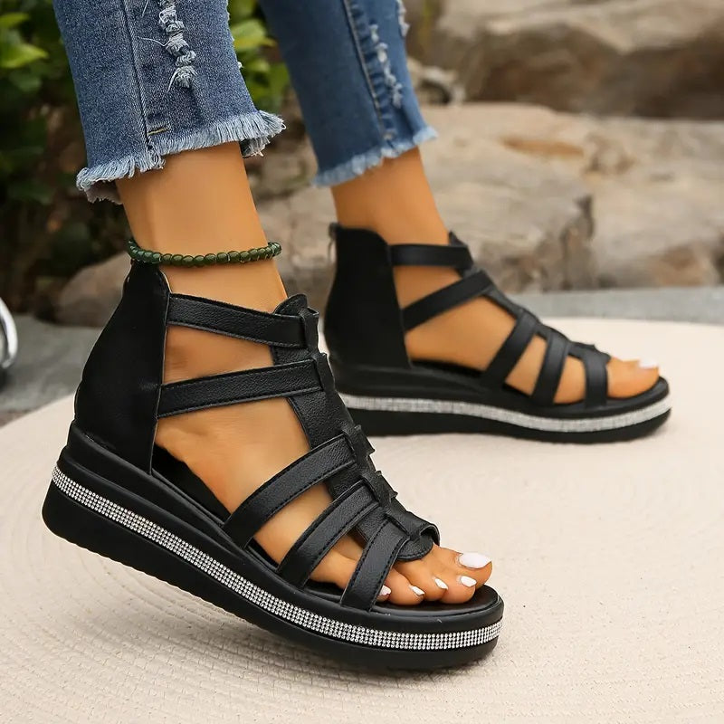 Orthopedic Women's High Heel Sandals with Arch Support for Stylish Summer Comfort 2