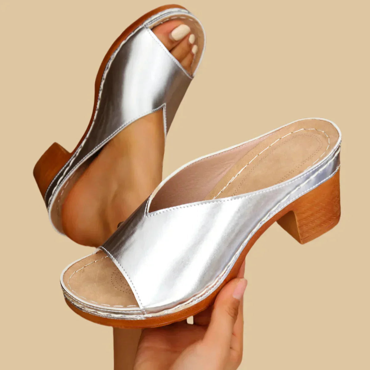 Orthopedic Women's High Heel Sandals with Arch Support for Summer Comfort 2