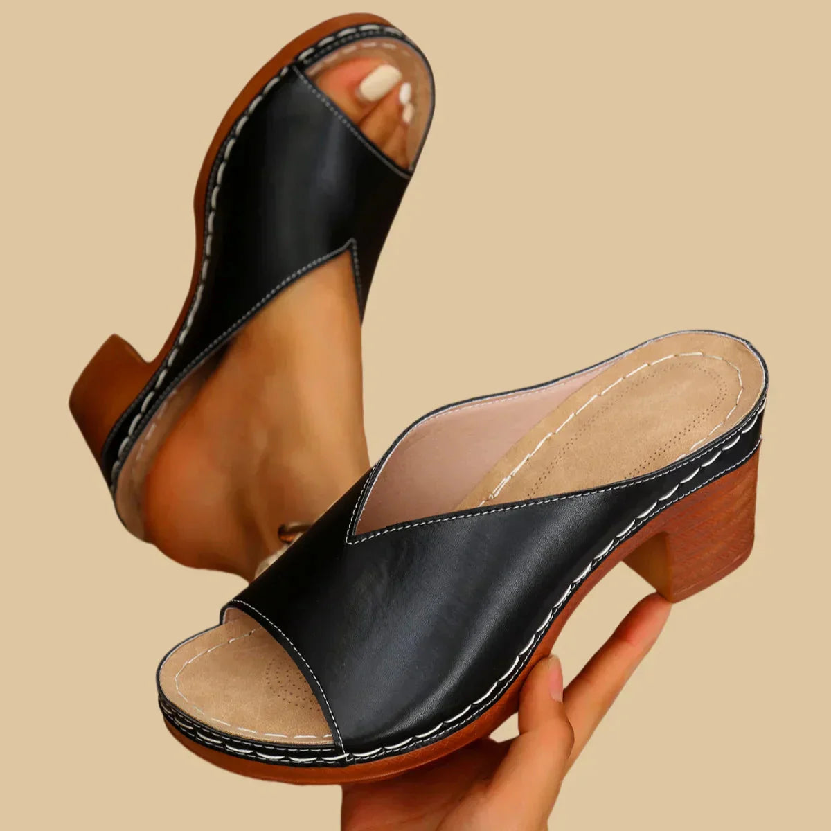 Orthopedic Women's High Heel Sandals with Arch Support for Summer Comfort 4