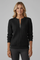 Stylish Women's Zip Neck Jumper with Cable Knit Texture 0