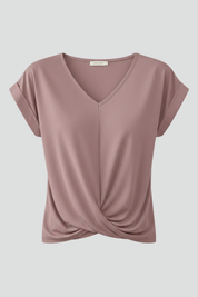 V Neckline Short Sleeve Women’s Blouse for Casual Elegance 1