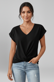 V Neckline Short Sleeve Women’s Blouse for Casual Elegance 5
