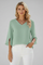 White Women's Blouse, V Neckline Short Sleeve Summer Top for Casual Wear 8