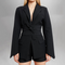 White Women's Tailored Blazer with Belted Waist for Elegant Style 6