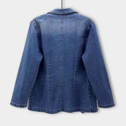 Women's Blazer Denim Jacket - Stylish Casual Layering for Spring and Fall Fashion 1