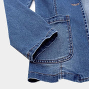 Women's Blazer Denim Jacket - Stylish Casual Layering for Spring and Fall Fashion 2