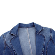 Women's Blazer Denim Jacket - Stylish Casual Layering for Spring and Fall Fashion 5