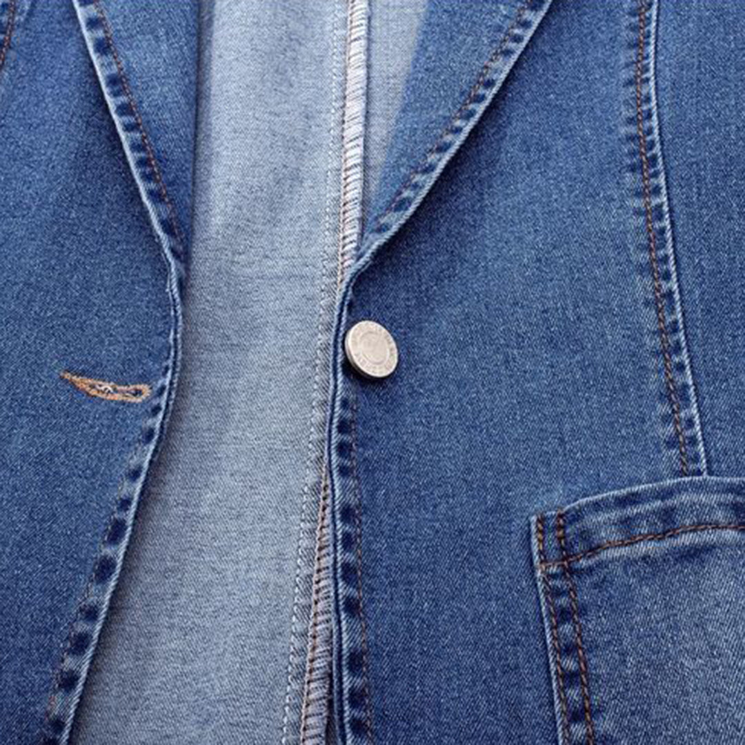 Women's Blazer Denim Jacket - Stylish Casual Layering for Spring and Fall Fashion 6