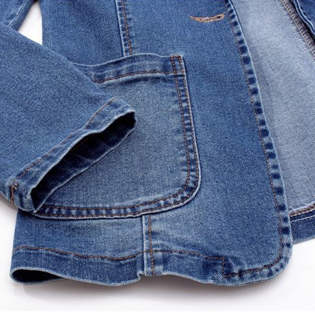 Women's Blazer Denim Jacket - Stylish Casual Layering for Spring and Fall Fashion 7