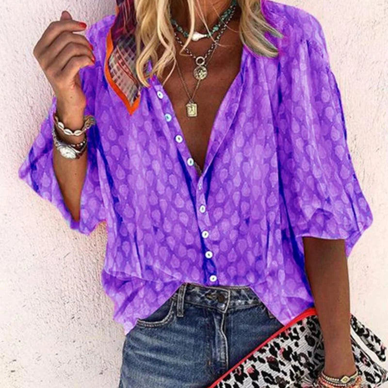 Women's Blouse - Lightweight Summer Tops for Women, Elegant Casual Style, Versatile Fit 3